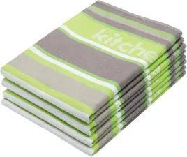 scierki-bawelniane-4szt-kuchenne-50x70-zielone-w-paski-chlonne-z-wieszakiem