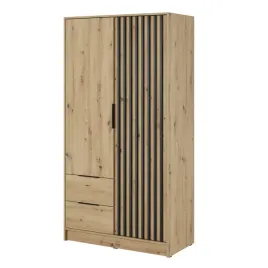 szafa-dwudrzwiowa-lamele-105-cm-szuflady-dab-artisan