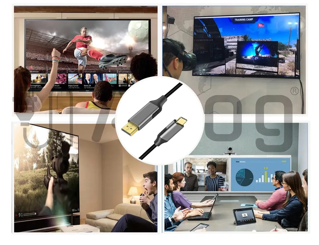 kabel-adapter-usb-c-do-displayport-dp-mac-4k60hz-stan-nowy