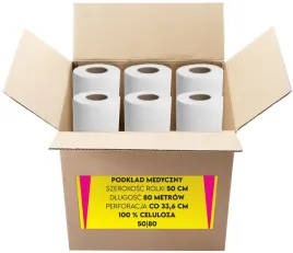 podklady-medyczne-mega-50-cm-x-80-m-biale-pierwszy-gatunek-6-rolek