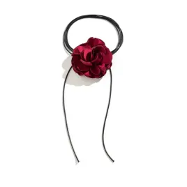 choker-naszyjnik-kwiat-na-rzemieniu-roza-piwonia-na-szyje-bordowa