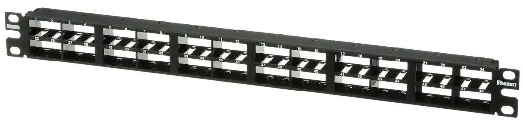 panduit-mini-com-patch-panel-pusty-patchpanel-prosty-19-rack-48xrj45-1ru-stan-nowy