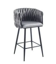 krzeslo-hoker-przeplatany-szary-glamour-do-welur-do-gabinetu-furnitex