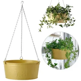 wiszaca-doniczka-27-cm-kwietnik-z-wieszakiem-zolta-wewnatrz-zewnatrz