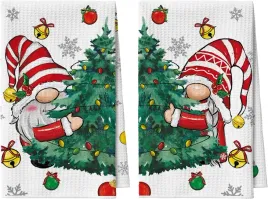 scierki-swiateczne-2-sztuki-z-mikrofibry-42x65-gnomy-chlonne-dekoracyjne