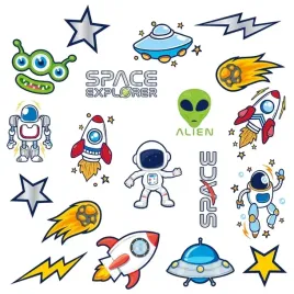 tatuaze-zmywalne-kosmos-19szt-urodziny