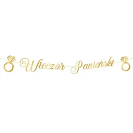 baner-wieczor-panienski-zloty-napis-girlanda