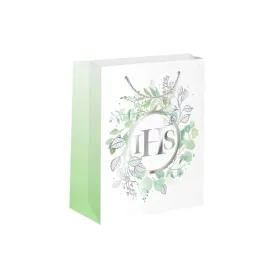 torebka-na-prezenty-komunijne-ihs-eukaliptus-srebrny-mala-komunia-swieta