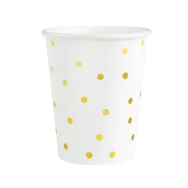 biale-kubki-bialy-w-zlote-kropki-chrzest-urodziny