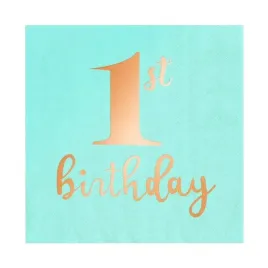 serwetki-1st-birthday-turkusowe-10szt-na-roczek-pierwsze-urodziny