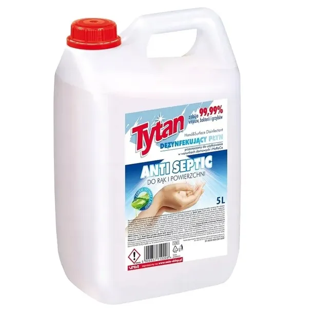 TYTAN Płyn Do Dezynfekcji WIRUSOBÓJCZY ANTYBAKTERYJNY 5l