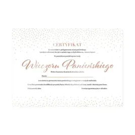 certyfikat-pamiatka-wieczor-panienski-rose-gold