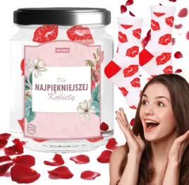 prezent-skarpetki-w-sloiku-dzien-kobiet-roz-38-41-najpiekniejsza-kobieta