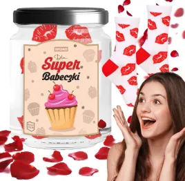 prezent-skarpetki-w-sloiku-dzien-kobiet-roz-38-41-dla-super-babeczki