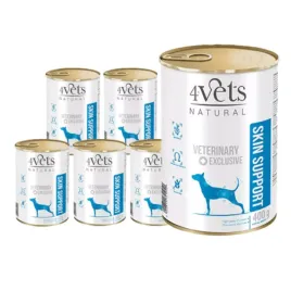 dolina-noteci-4vets-natural-dog-skin-support-karma-dla-psa-6x400-g