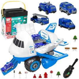 samolot-transportowy-policja-auta-do-skrecania-rozkrecania-maly-mechanik