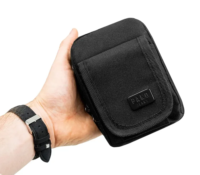 MINI SASZETKA do paska etui na drobiazgi klucze CZARNA Pako Jeans