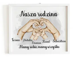 plakat-w-ramce-prezent-dlonie-rodzina-nasza-historia-rodziny-pies-kot-pr-10