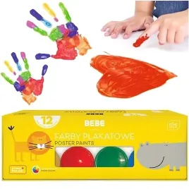 farby-plakatowe-12-kolorow-20-ml-srebry-zloty-bb-kids-interdruk