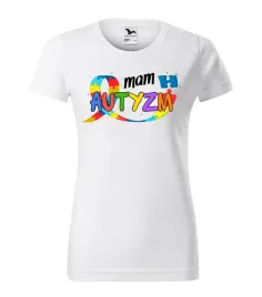 koszulka-damska-biala-t-shirt-mam-autyzm-xs