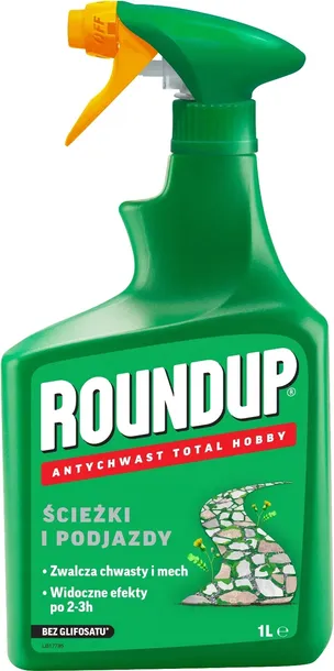 Roundup Antychwast Total Na Chwasty Ścieżki Kostka Bez Glifosatu EFEKT 1l