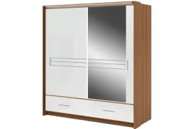 szafa-przesuwna-200-bialy-polysk-szuflady-oswietlenie-lustro