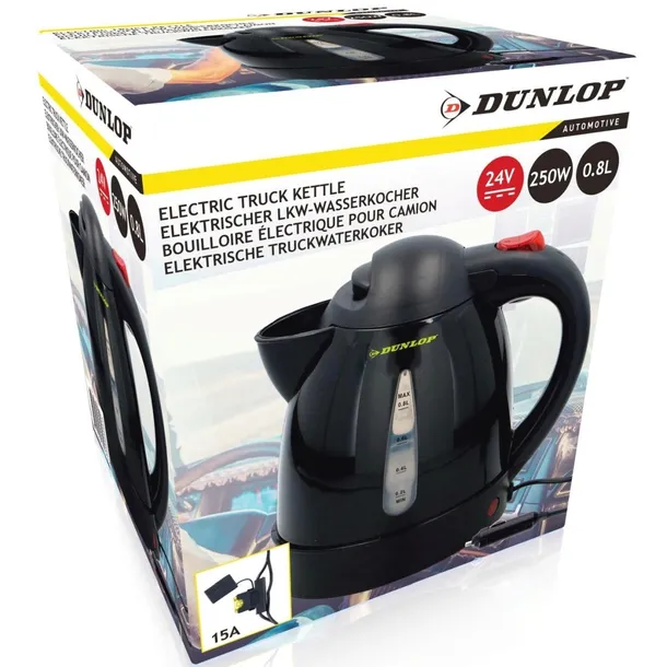 CZAJNIK elektryczny Samochodowy 800ml DUNLOP 24V Moc 250W do auta Tira Busa