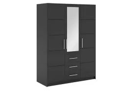 szafa-z-lustrem-szuflady-147cm-grafit