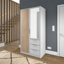 szafa-biala-100cm-pojemna-lamele-lustro-szuflady-dab-wotan