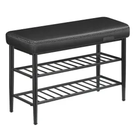 solidna-szafka-na-buty-z-siedziskiem-czarna-sztuczna-skora-z-przeszyciami