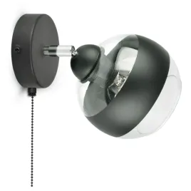 lampa-scienna-kinkiet-czarna-szklana-kula-black-belt-kgw1-led-e27