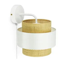 lampa-scienna-kinkiet-biala-rattan-kw1-kleo-led