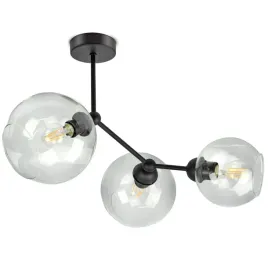 lampa-zyrandol-trzy-rozne-szklane-kule-transparent