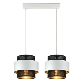 lampa-wiszaca-zyrandol-glamour-biala-czarna-zlota