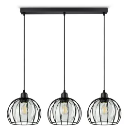 lampa-wiszaca-zyrandol-loft-kule-szklane-druciane