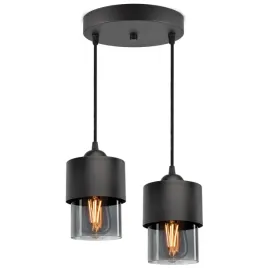 lampa-wiszaca-zyrandol-klosze-metal-szklo-grafit