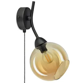 lampa-scienna-kinkiet-szklana-kula-miod-e14-led