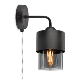 lampa-scienna-kinkiet-klosz-metal-szklo-grafit-led