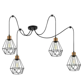 lampa-wiszaca-zyrandol-pajak-diament-miedz-led