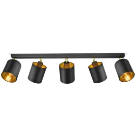 lampa-plafon-zyrandol-ruchome-abazury-czarny-zloty