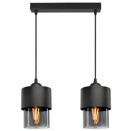 lampa-wiszaca-zyrandol-klosze-metal-szklo-grafit