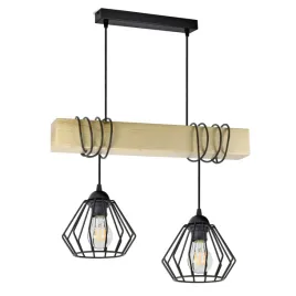 lampa-wiszaca-zyrandol-czarny-drewniana-belka-led