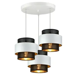 lampa-wiszaca-zyrandol-glamour-biala-czarna-zlota