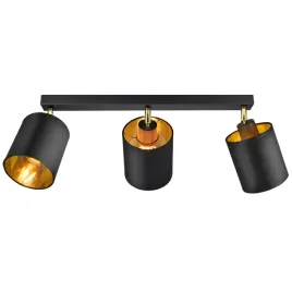 lampa-plafon-zyrandol-ruchome-abazury-czarny-zloty