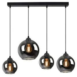 lampa-zyrandol-cztery-rozne-szklane-kule-grafit