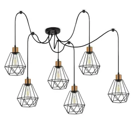 lampa-wiszaca-zyrandol-pajak-diament-miedz-led