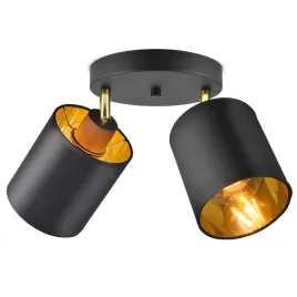 lampa-plafon-zyrandol-ruchome-abazury-czarny-zloty