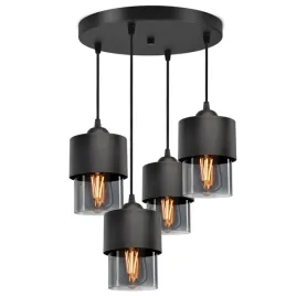 lampa-wiszaca-zyrandol-klosze-metal-szklo-grafit