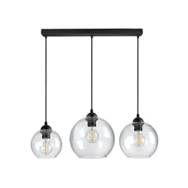 lampa-zyrandol-rozne-szklane-kule-transparent-led