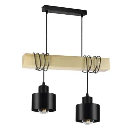 lampa-wiszaca-zyrandol-czarny-drewniana-belka-led